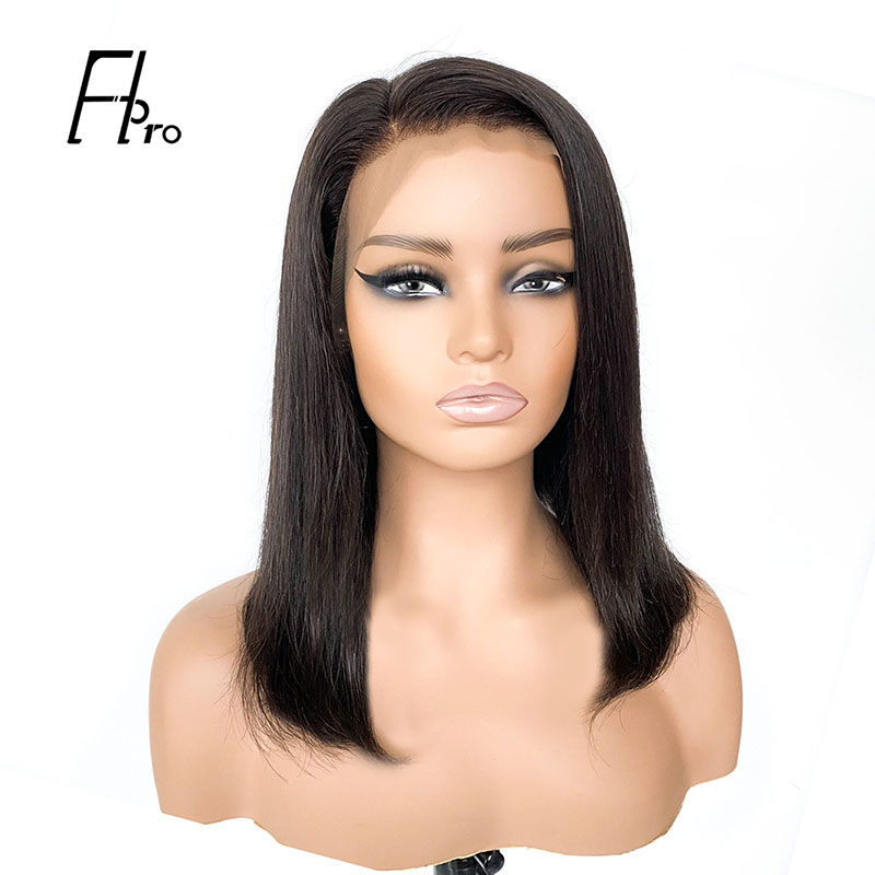 Pre Plucked 360 Lace Frontal Wig With Baby Hair Straight Bob Virgin Hair Wigs